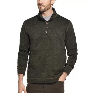 Weatherproof Vintage Men's Three-Button Fleece Pullover